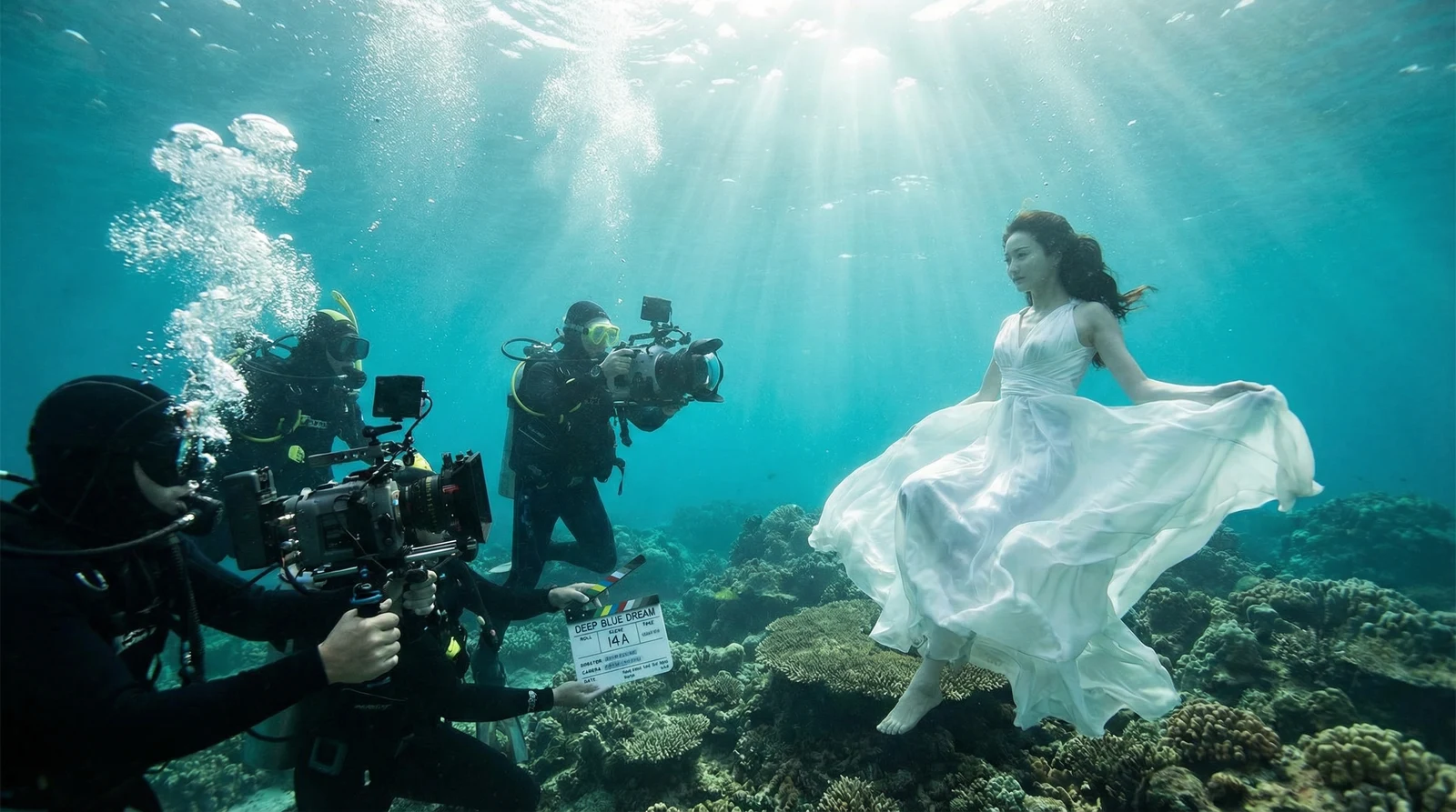 歪歪漫画萝莉岛栏目水下拍摄现场花絮