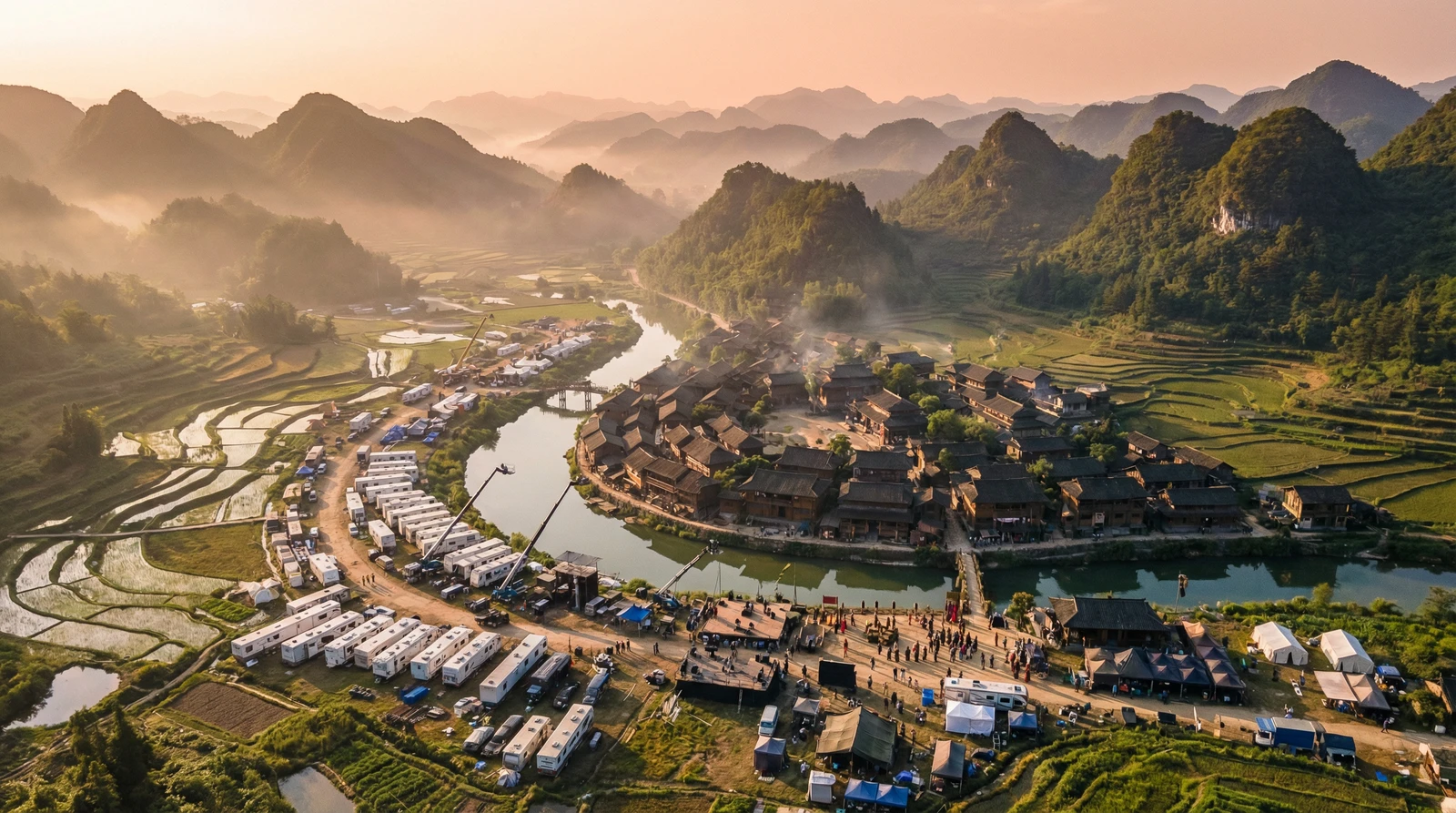 歪歪漫画海角社区栏目航拍外景拍摄基地全景